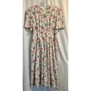 Periwinkle | Vintage Cottagecore Floral Midi Dress 90’s Coquette - Size 10